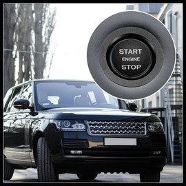 Hihaha Engine Start Stop Button Cover Kit One Click Push Start Button Trim Sticker for Land Rover Discovery for Range Rover Sport Aluminum Alloy Black Durable Material