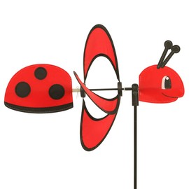 Little Magic Ladybird Wind Chime, UV Resistant and Weatherproof Wind Wheel Diameter 28 cm – 35 x 12 cm, Overall Height: 85 cm, with Fibreglass Rod