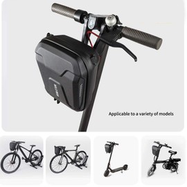 WILD MAN Quick Release 3L Hard Shell Rainproof Scooter Storage Bag for Kick Scooters Folding Bike Kick Board Handlebar Bag MTB(E8)