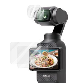 2× Objektivschutz 2× Displayschutzfolie für DJI Osmo Pocket 3, Gehärtete Glas Schutzfolie, 9H Härte Gehärtetes Glas Kratzfest, Anti-Fingerabdruck, Anti-Wasser, Anti-Staub für DJI Pocket 3 Zubehör