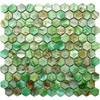 MOP Green Hexagon Mother of Pearl Backsplash Tile 1 Sheets