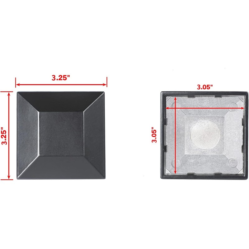Aluminium Fence Post Caps for True 3" x 3" Fence