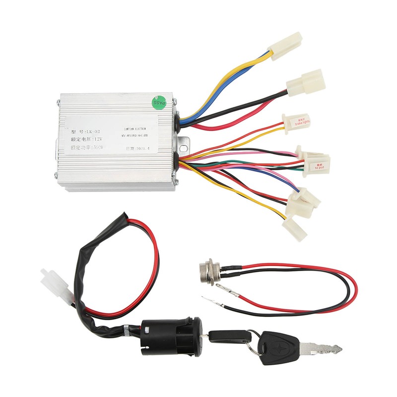 12V 500W Brush Motor Controller Electric Bike Motorcycle Controller Lock