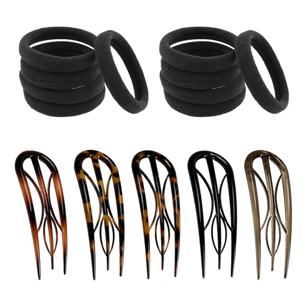 5 Pieces Of Hairpins And 10 Pieces Of Elastic Hair