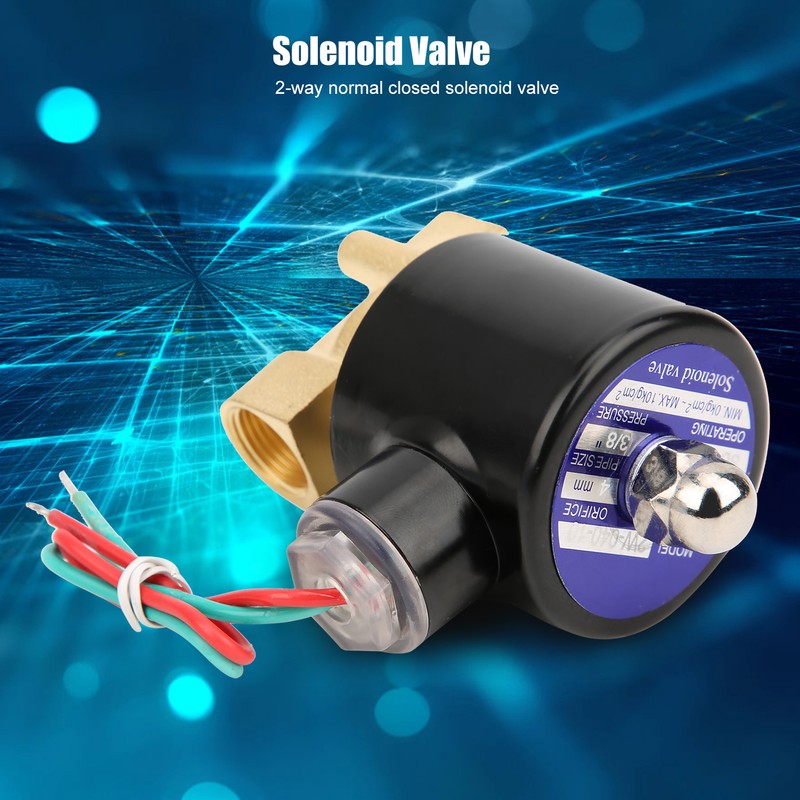 G3/8in Brass Valve Water Pressure Mechanical Normal Closed Direct Acting