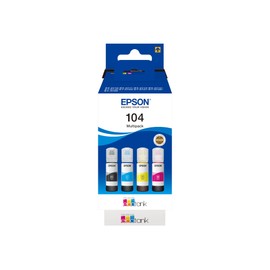 Epson C13T00P640 ink (4) Cyan, magenta, yellow, black 65 ml bottle, ecotank 104