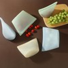 6 Pack Reusable Silicone Food Storage Bags, Emptycolor Reusable Ziplock