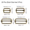 sourcing map Sliding Buckles Metal Rectangle Adjuster Triglides Sliding Buckles