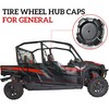 SAUTVS Tire Wheel Hub Caps for Polaris General 1000, Black