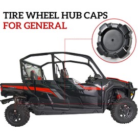 SAUTVS Tire Wheel Hub Caps for Polaris General 1000, Black Rim Center Cover Wheel Center Cap for Polaris General 1000/4 2016-2021 Accessories (4PCS, Replace #1522498)
