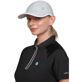 Unisex Sports Cap - UPF 50 Sun Protective - Reflective Logo - Lenny (XX-Large- Silver/White)