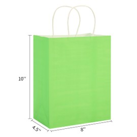 SUNCOLOR 24 Pack Rainbow Gift Bags with Handles – 8x4.5x10 Medium Bags for Shopping, Retail, DIY, Wedding, Party Favors & Special Occasions