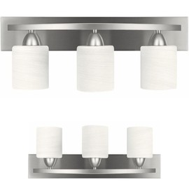 The Door Bull - Hollywood Style Modern Bathroom Vanity Light Fixture - Bathroom Lighting Fixtures Over Mirror - Bath Vanity Light Bar - Contemporary Interior Lights with Frosted Glass Shade
