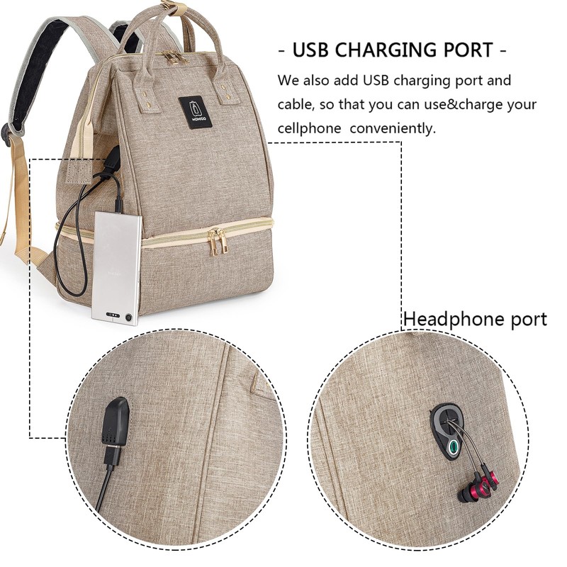 MOMIGO Breast Pump Backpack - Cooler and Moistureproof Bag Double