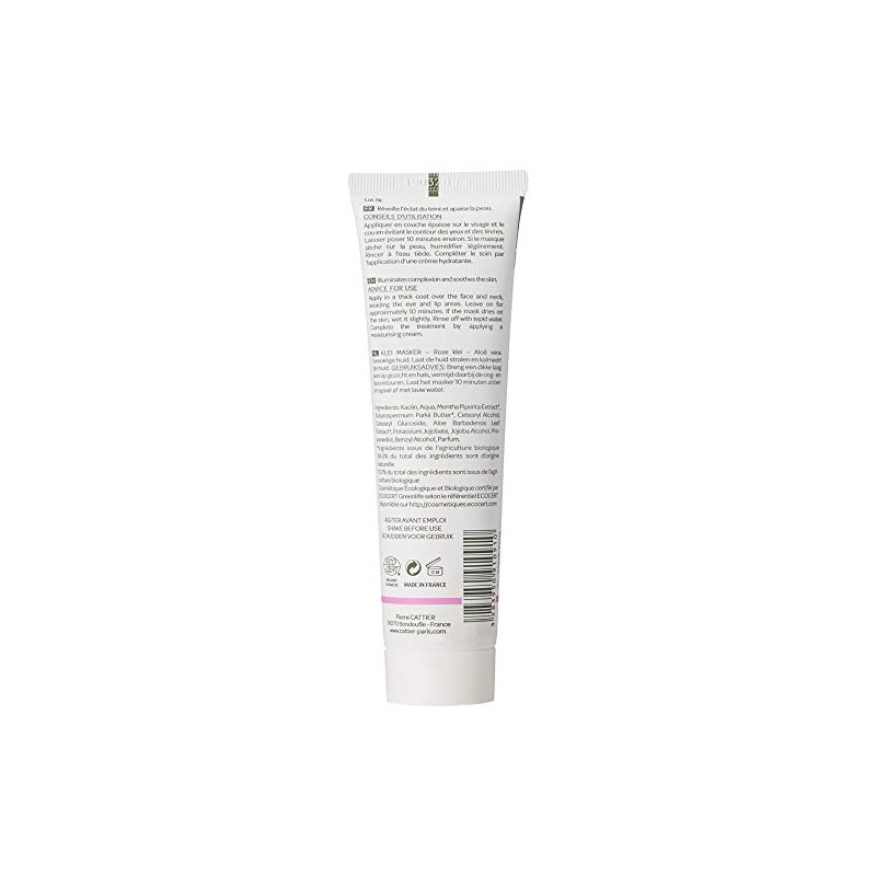 CATTIER PARIS Pink Clay Facial Mask for Sensitive Skin by