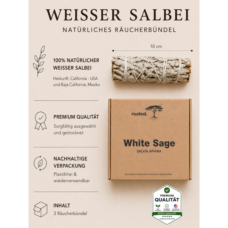 rooted. | The Original | White Sage | 3 Bundles