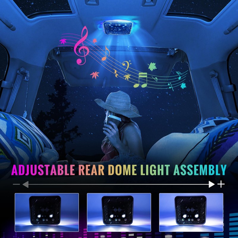 AMSPRAC Universal Car Roof Dome Lights Replacement,Adjustable LED Ceiling Lamps
