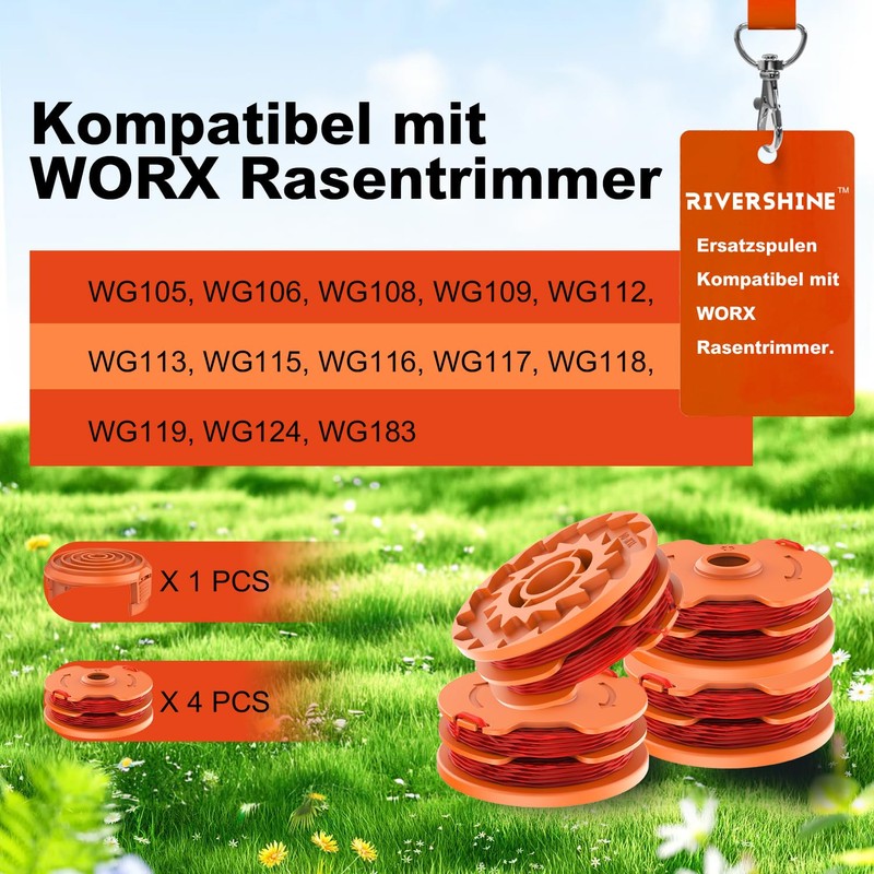 Rivershine WA0007 Grass Trimmer Thread Spool for Worx Grass Trimmer
