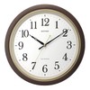 Rhythm Wall Clock Radio Clock Quiet Continuous Second Hand Brown