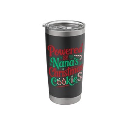 Powered By Nana’s Cookies Funny Christmas Baking Stainless Steel Insulated Tumbler