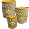 Marrakesh Set of 3 Tea Light Holders 14 cm Large