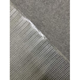 Ottomanson Multi Grip Ribbed Carpet Protector Runner , 26" X 10', Clear