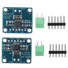 SHUATI 2Pcs INA219 I2C Interface, Bi-Directional DC Sensor, DIY Current Power Supply, Breakout Board Module Kit for Arduino Raspberry Pi, Blue