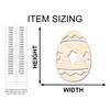 Unfinished Wood Striped Flower Egg Shape Easter Craft up to