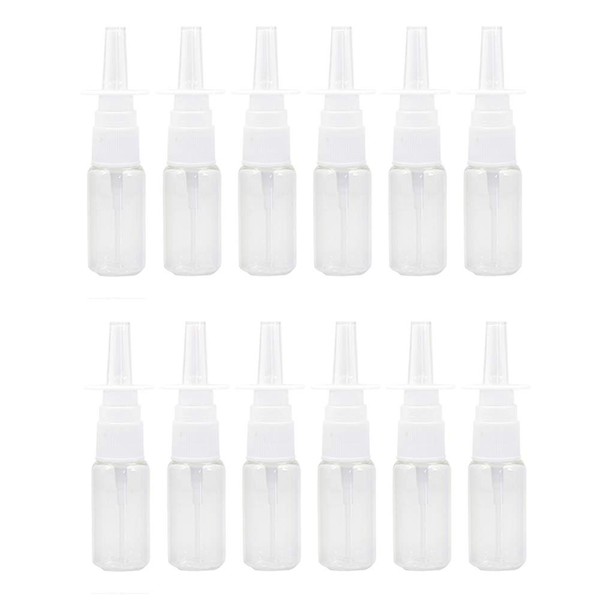 12 Pieces 10 ml Empty Plastic Nasal Spray Bottles Refillable