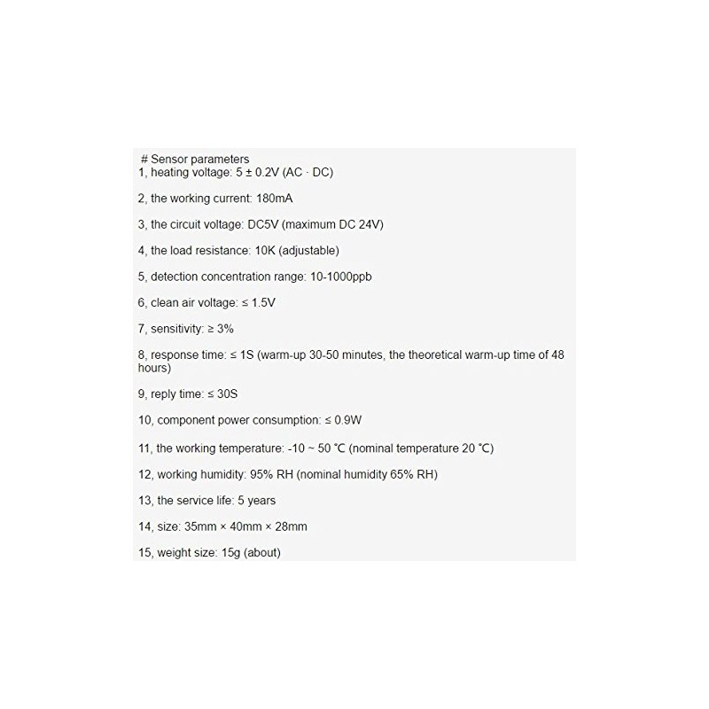 Taidacent Low Concentration Qualitative Detection MQ131 Ozone Sensor Module O3