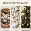 GOUDOGEDC 10PCS Simulation Egg White Plastic Fake Eggs DIY Easter