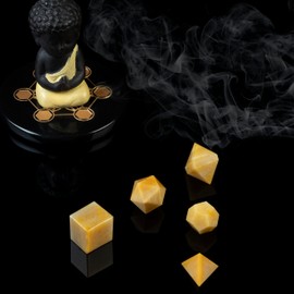 Crocon® Yellow Aventurine Platonic Solids Set 5 Pcs 15-20 mm Crystal