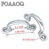 POAAOQ Replacements Trailer Tie Loop 2" I.D. Aluminum Bolt-On Lashing