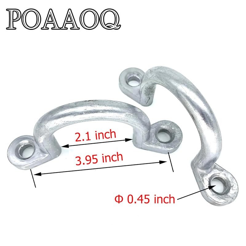 POAAOQ Replacements Trailer Tie Loop 2" I.D. Aluminum Bolt-On Lashing