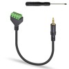 Poyiccot 3.5mm Speaker Wire Adapter, 3.5mm (1/8") 4 Pole Stereo