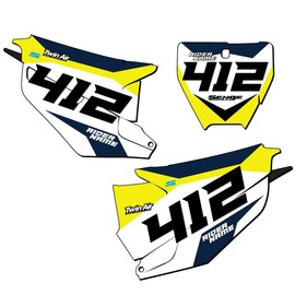 2019-2022 FC SG63 Custom MX Number Plates Senge Graphics Kit Compatible with Husqvarna