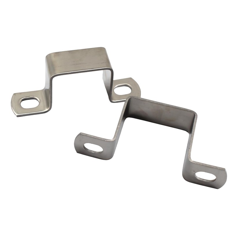 Faspiroty 6Pcs M40x40 Stainless Steel Square Tube Pipe Clamps
