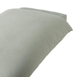 MUJI 84095641 Washed Duvet Cover, S, Green