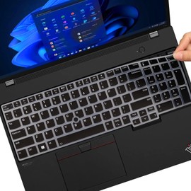 MUBUY Keyboard Cover for Lenovo ThinkPad E16 Gen 1 16", Thinkpad T16 P16 P16v P16s Gen 2/Gen 1 16", Thinkpad L15 Gen 4/3 15.6" (Not Fit Thinkpad Z16, L15 Gen 2/1)-BK