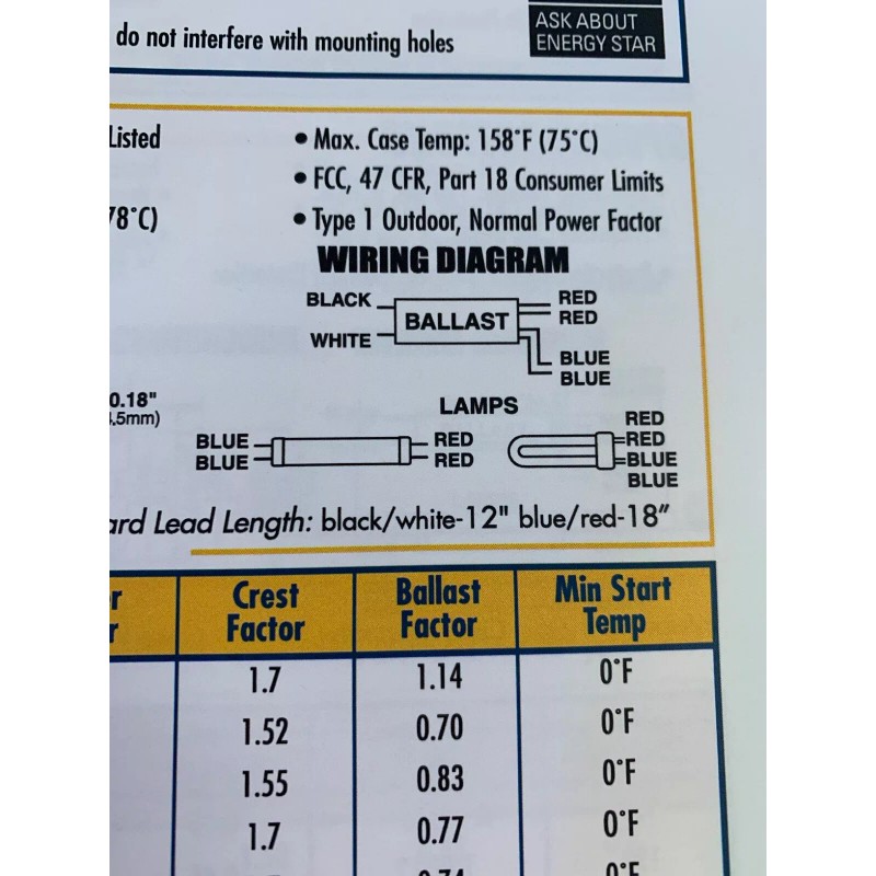 Interglobal Inter-Global IG13-20ELSX electronic ballast 120v New
