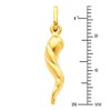 The World Jewelry Center 14k Real Yellow Gold Twisted Cornicello