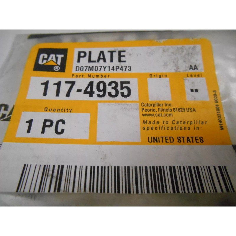 Caterpillar 1174935 Plate