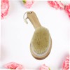 FRCOLOR Wooden Shower Brush Body Exfoliating Back Scrubber Dry Brush