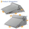 Sasttie Wedge Pillow Set for After Surgery, 3PCS Adjustable Bed