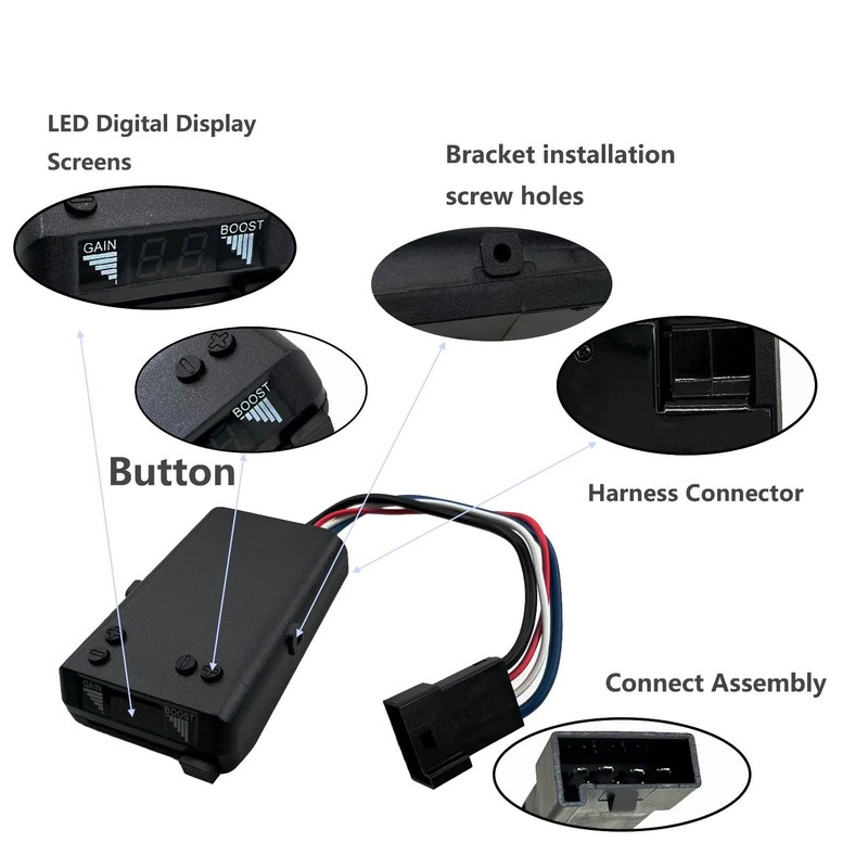 Gihdfer Proportional Trailer Brake Controller 8508211 with LED Digital Display