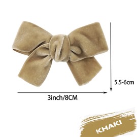 MUFEKUM 2 Pcs Vintage Velvet Bow Hair Clips, Thick Hair Barrettes Red Hair Bow Clips for Women Girls Barrettes Hair Accessories (Red)