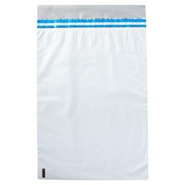 BankSupplies Ultima Blue White Deposit Bags | 9W x 12H | Pack of 100 | Discreet, Opaque, Secure | Tamper Evident Tape | Captive Flap Closure | Security Deposit Bag