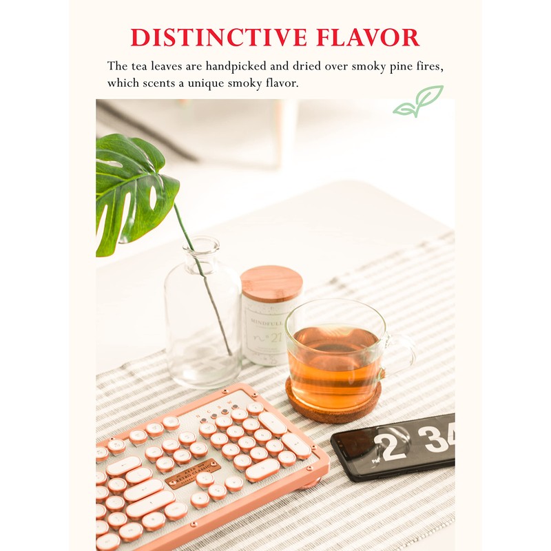TeeLux Black Tea Bags, Premium Smoked Lapsang Souchong Tea, Caffeinated,