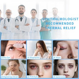 Heated Eye Mask for Dry Eyes - Rechargeable Electric Moist Heat Compress, Wireless Washable Heating Sleep Mask, Soothe Migraine, Sinus Discomfort & Stye SV04