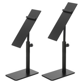 QUARKZMAN Shoe Display Stand 2 Pieces Adjustable Heights Shoe Riser Metal Worktop Shoe Rack Hr Home Store Accessories - Black